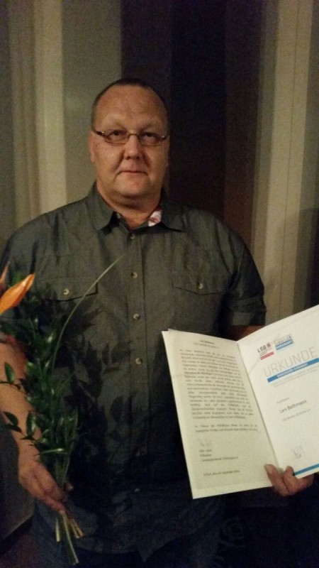 Lars Bethmann erhält Ehrenamtspreis des LSB