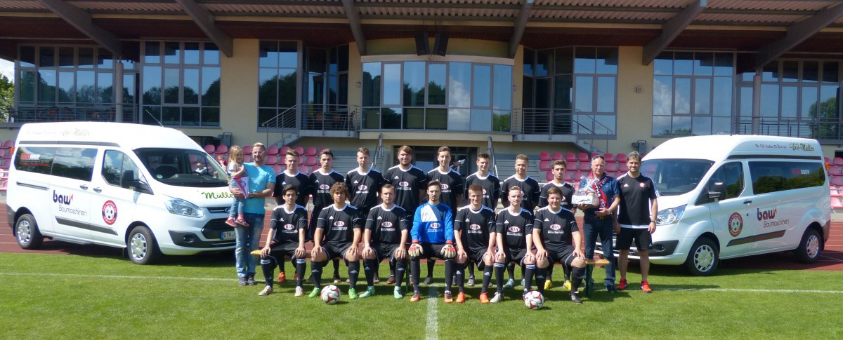 A spielt mit „KIA“, fährt mit „Müller“ und baut auf "baw"