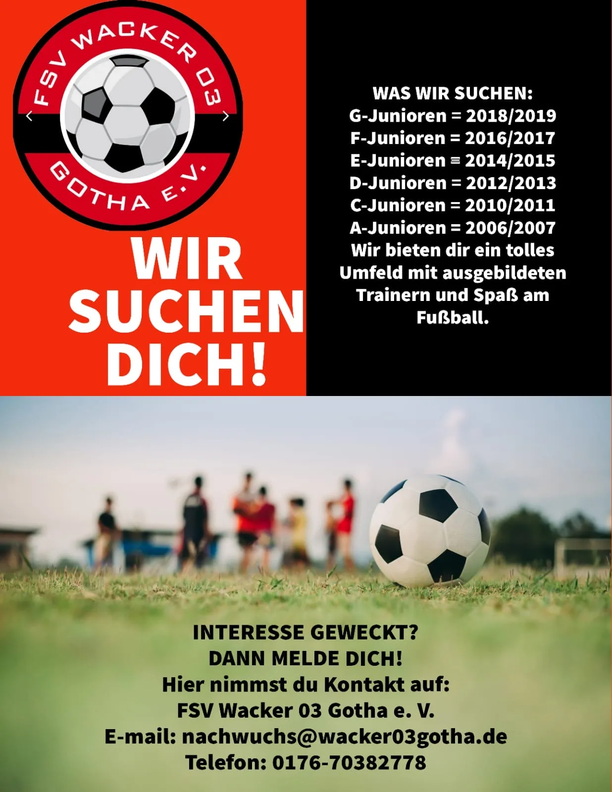 Wir suchen den Nachwuchs von morgen!