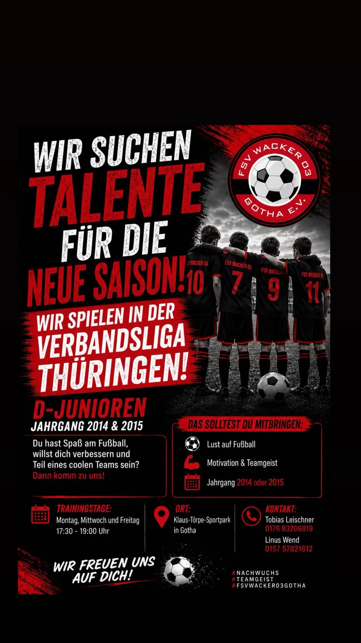 Bock auf Verbandsliga? Dann bist DU bei uns genau richtig!