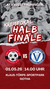 2. Männermannschaft im Westthüringer Pokalhalbfinale